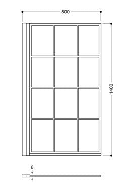 Black Crittall Bath Screen