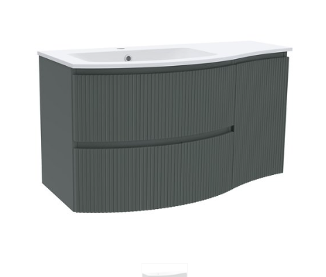 Calypso Levanto Fluted Wall Hung Wing Vanity Unit