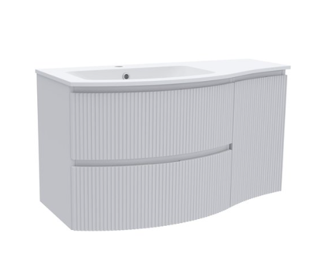 Calypso Levanto Fluted Wall Hung Wing Vanity Unit