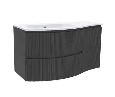 Calypso Levanto Fluted Wall Hung Wing Vanity Unit