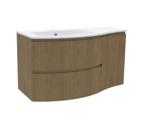 Calypso Levanto Fluted Wall Hung Wing Vanity Unit