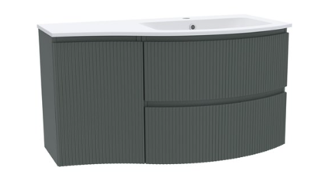 Calypso Levanto Fluted Wall Hung Wing Vanity Unit