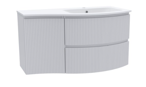 Calypso Levanto Fluted Wall Hung Wing Vanity Unit