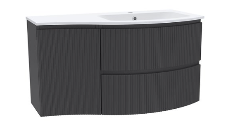 Calypso Levanto Fluted Wall Hung Wing Vanity Unit