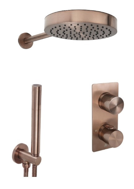 Bronze 2 Way Shower Valve, Hand Held & Head & Arm